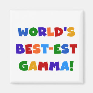 World's Best-est Gamma Bright Colours Gifts Magnet