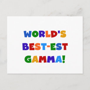 World's Best-est Gamma Bright Colours Gifts Postcard