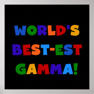 World's Best-est Gamma Bright Colours Gifts Poster