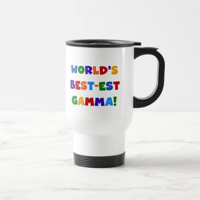 World's Best-est Gamma Bright Colours Gifts Travel Mug (Right)