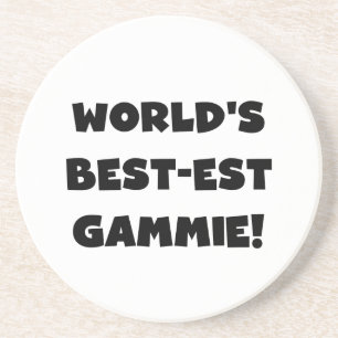 World's Best-est Gammie Black and White Gifts Coaster