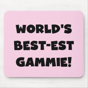 World's Best-est Gammie Black and White Gifts Mouse Pad