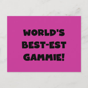 World's Best-est Gammie Black and White Gifts Postcard