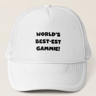 World's Best-est Gammie Black and White Gifts Trucker Hat