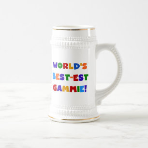 World's Best-est Gammie Bright Colours Gifts Beer Stein