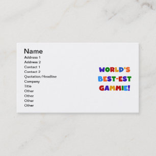 World's Best-est Gammie Bright Colours Gifts Business Card