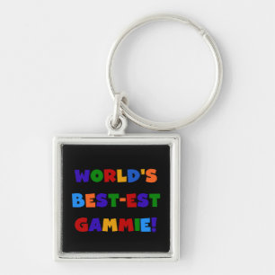 World's Best-est Gammie Bright Colours Gifts Key Ring