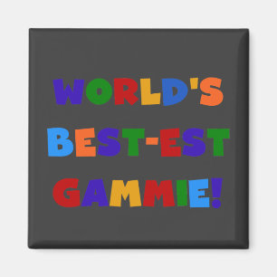 World's Best-est Gammie Bright Colours Gifts Magnet