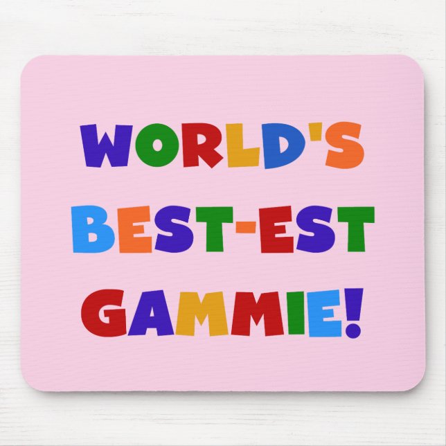World's Best-est Gammie Bright Colours Gifts Mouse Pad (Front)