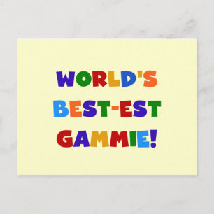 World's Best-est Gammie Bright Colours Gifts Postcard