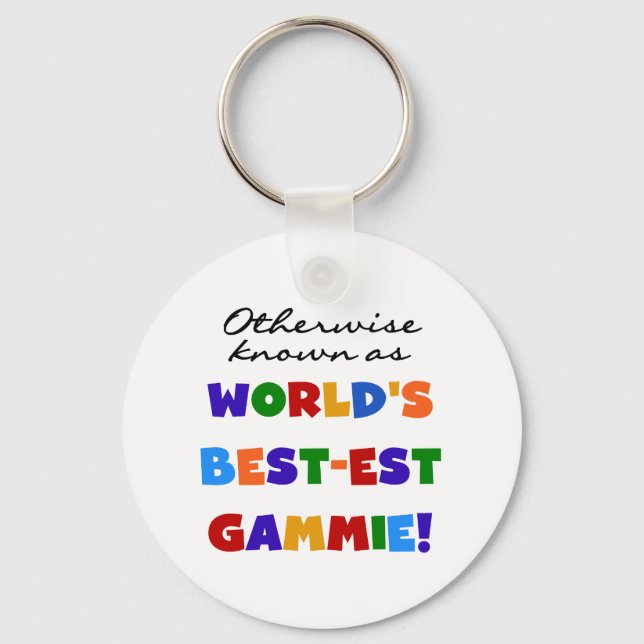 World's Best-est Gammie T-shirts and Gifts Key Ring (Front)