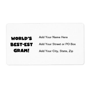 World's Best-est Gram Black Text Tshirts and GIfts