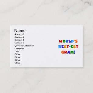 World's Best-est Gram Bright Colours Gifts Business Card