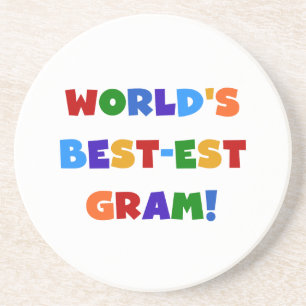 World's Best-est Gram Bright Colours Gifts Coaster