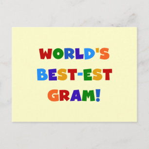 World's Best-est Gram Bright Colours Gifts Postcard