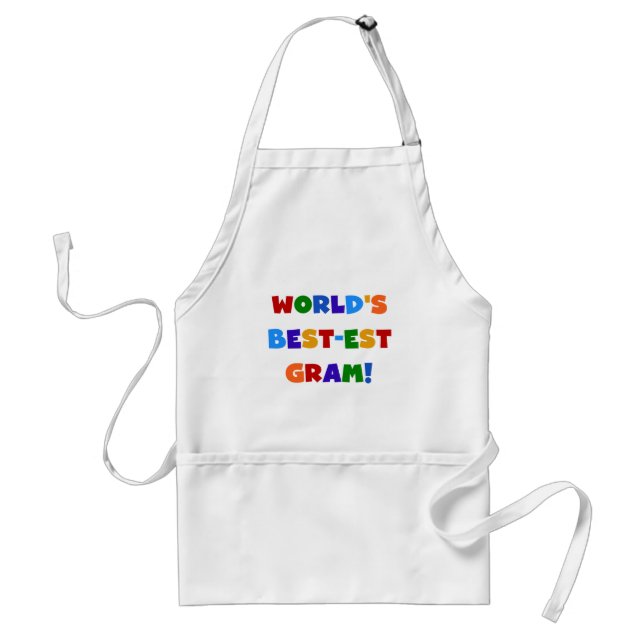 World's Best-est Gram Bright Colours Gifts Standard Apron (Front)