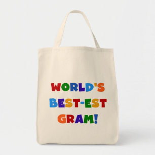 World's Best-est Gram Bright Colours Gifts Tote Bag
