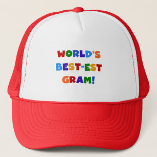 World's Best-est Gram Bright Colours Gifts Trucker Hat