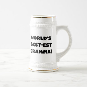 World's Best-est Gramma Black or White Beer Stein