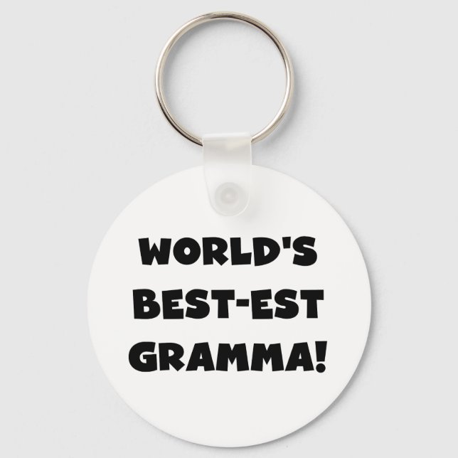 World's Best-est Gramma Black or White Key Ring (Front)