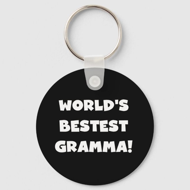 World's Best-est Gramma Black or White Key Ring (Front)