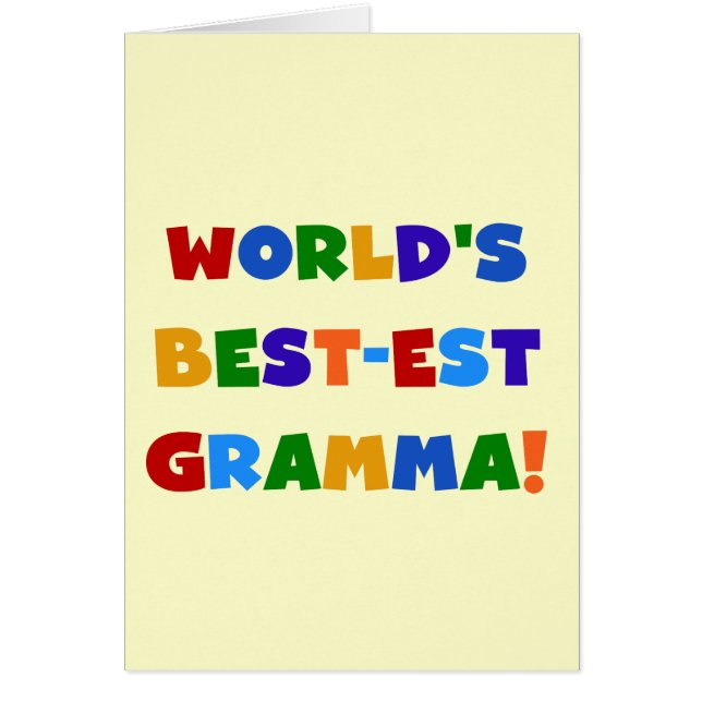 World's Best-est Gramma Bright Colours (Front)