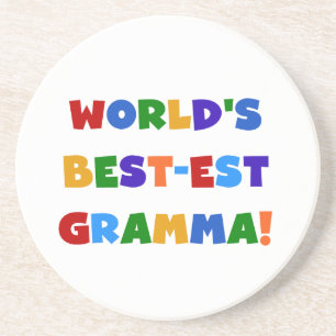 World's Best-est Gramma Bright Colours Coaster