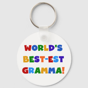World's Best-est Gramma Bright Colours Key Ring