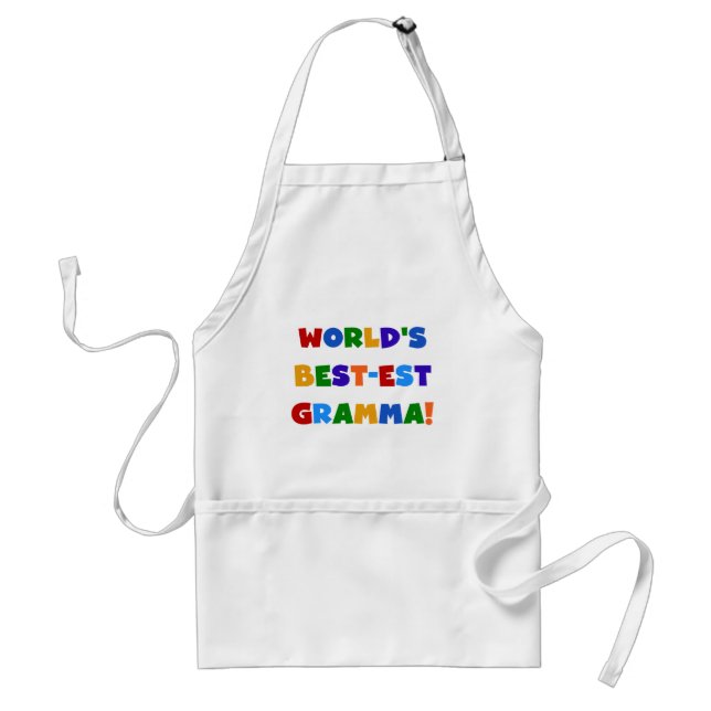 World's Best-est Gramma Bright Colours Standard Apron (Front)