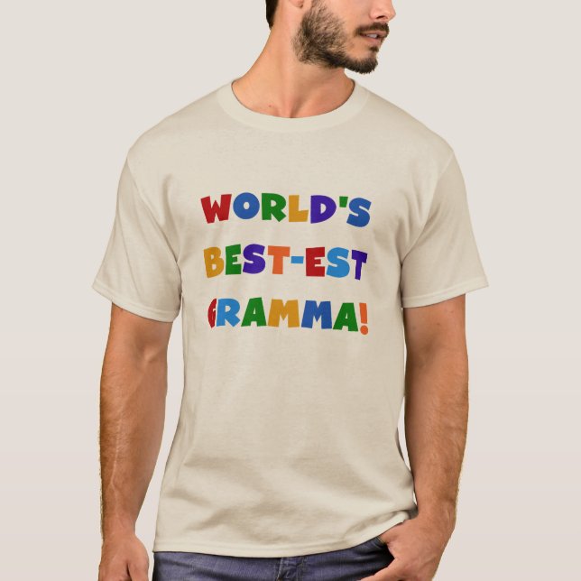 World's Best-est Gramma Bright Colours T-Shirt (Front)