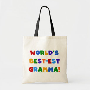World's Best-est Gramma Bright Colours Tote Bag
