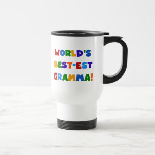 World's Best-est Gramma Bright Colours Travel Mug