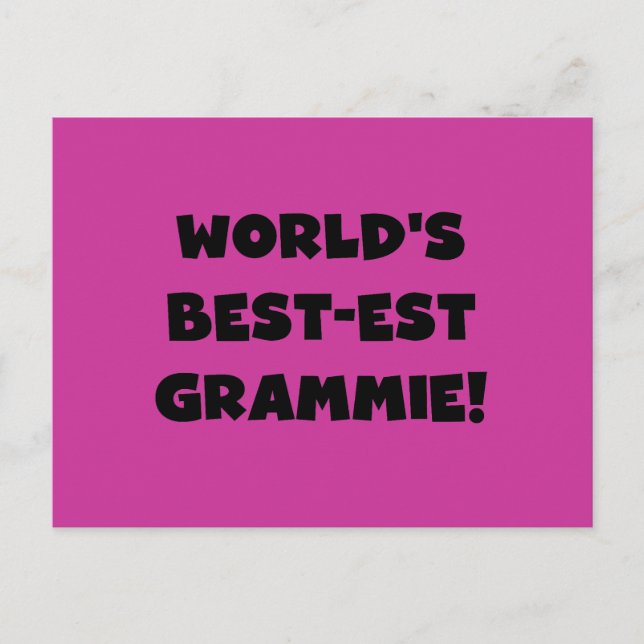 World's Best-est Grammie Black or White Gifts Postcard (Front)