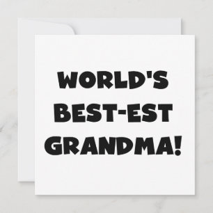World's Best-est Grandma Black T-shirts and Gifts