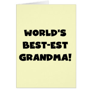 World's Best-est Grandma Black T-shirts and Gifts