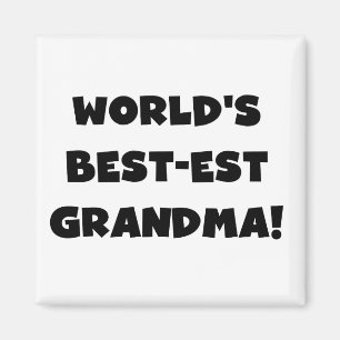 World's Best-est Grandma Black T-shirts and Gifts Magnet