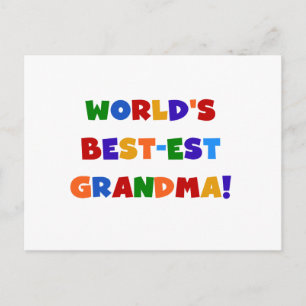 World's Best-est Grandma Bright T-shirts and Gifts Postcard