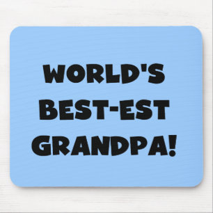 World's Best-est Grandpa Black or White Text Mouse Pad