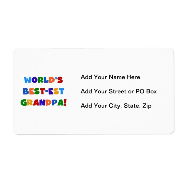 World's Best-est Grandpa Bright Colours Gifts (Front)