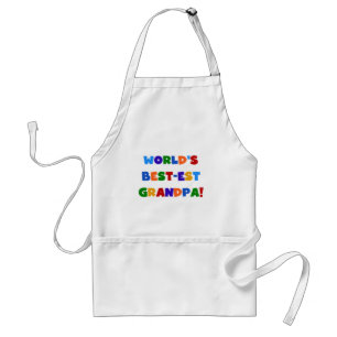 World's Best-est Grandpa Bright Colours Gifts Standard Apron