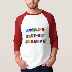 World's Best-est Grandpa Bright Colours Gifts T-Shirt