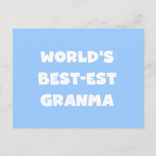 World's Best-est Granma Black and White Postcard