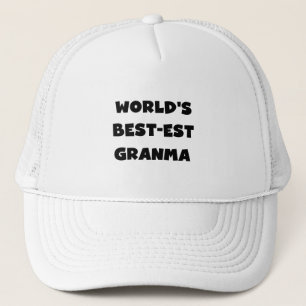 World's Best-est Granma Black and White Trucker Hat