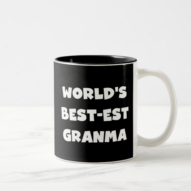 World's Best-est Granma Black and White Two-Tone Coffee Mug (Right)