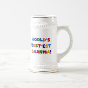 World's Best-est Granma Bright Colours Beer Stein