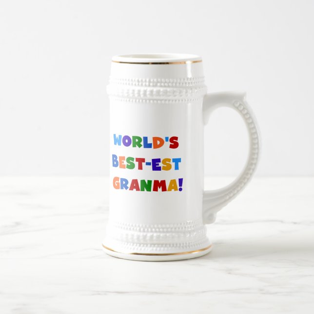 World's Best-est Granma Bright Colours Beer Stein (Right)