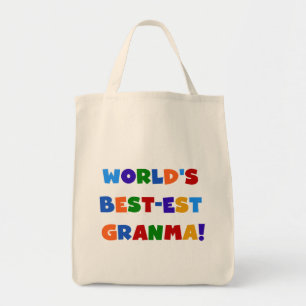 World's Best-est Granma Bright Colours Tote Bag