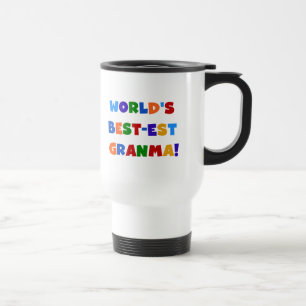 World's Best-est Granma Bright Colours Travel Mug