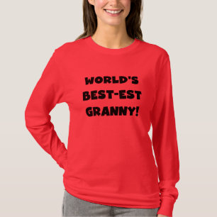 World's Best-est Granny Black Text Tshirts Gifts