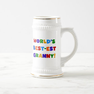 World's Best-est Granny Bright Colours Beer Stein